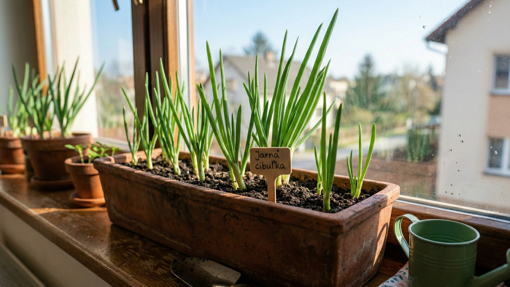 Pestovanie jarnej cibuľky v kvetináči.