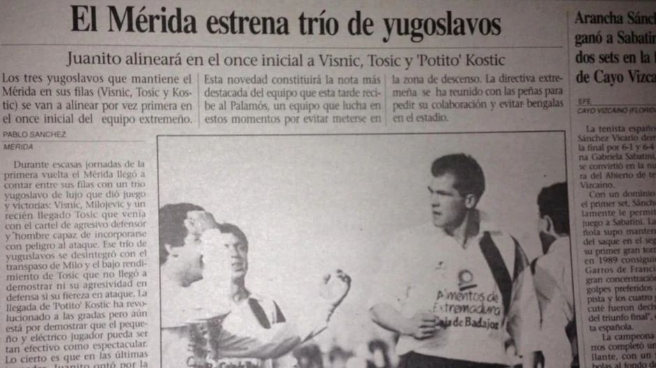 Članak u lokalnom dnevnom listu iz Meride o jugoslovenskom triju | Foto: Privatna arhiva