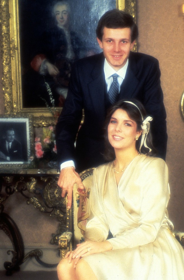 Księżniczka Karolina i Stephano Casiraghi w dniu ślubu w 1983 roku