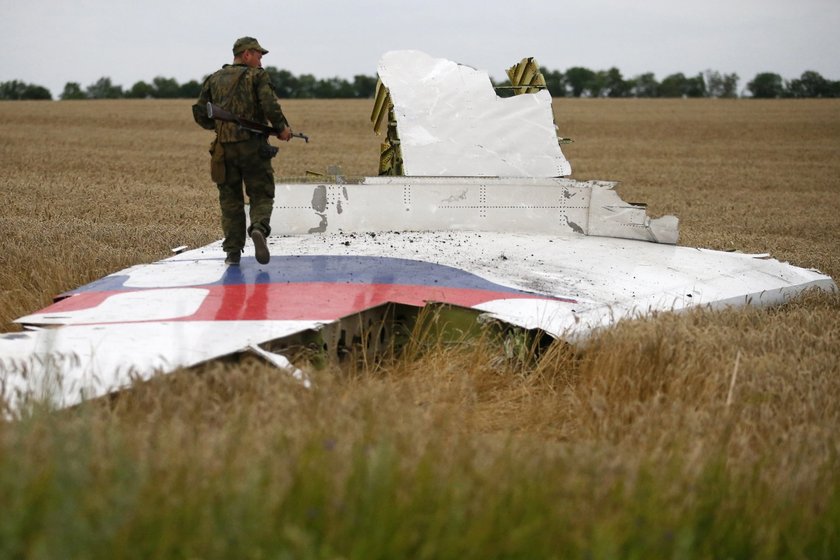 Miejsce gdzie spadł zestrzelony boeing 