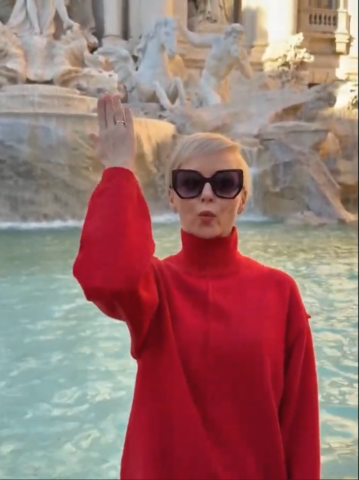 Moderátorka Kvetka Horváthová počas výletu v Ríme. 