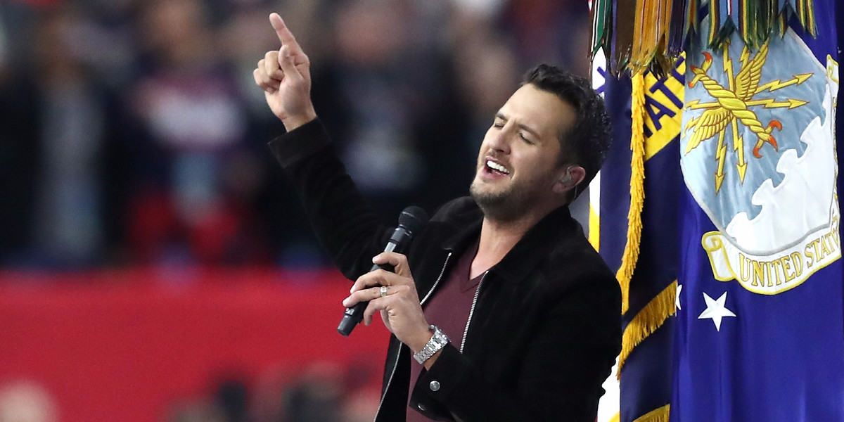 Watch country star Luke Bryan perform the National Anthem at the Super Bowl