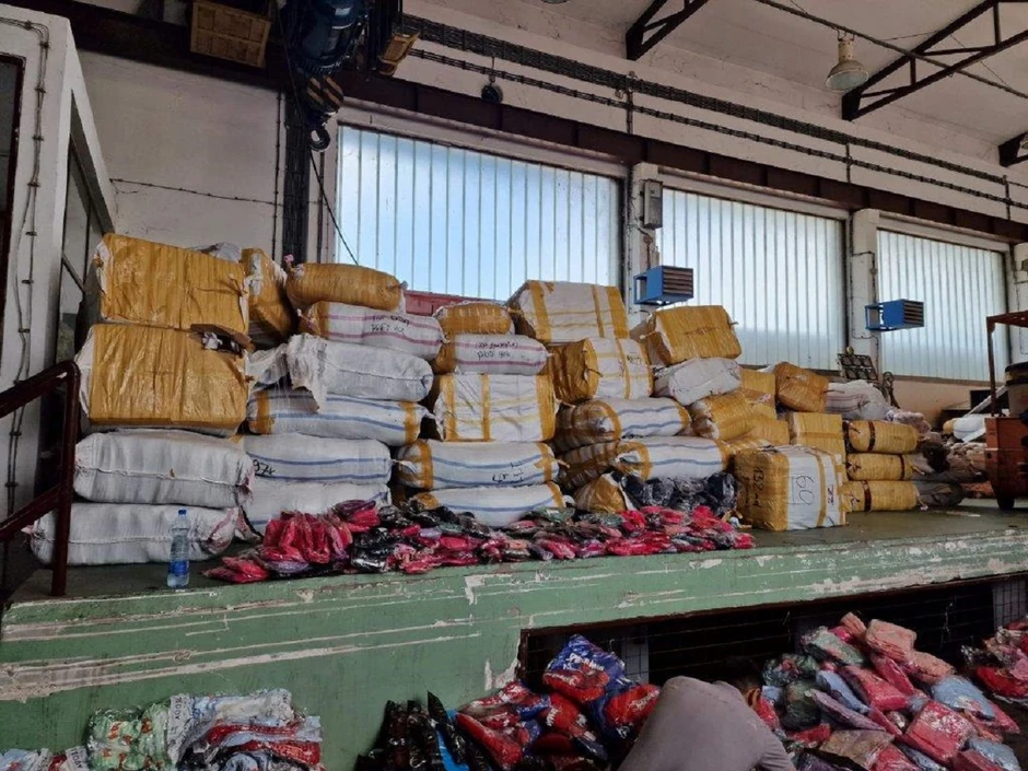 Zaplenjen tekstil na Preševu