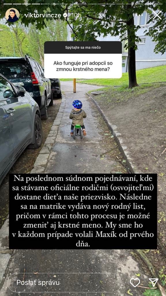 Viktor Vincze zverejnil nové fotky syna Maxíka.