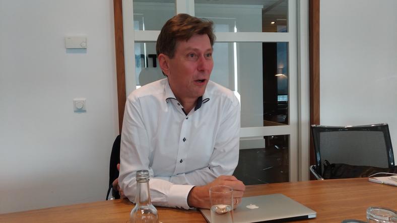 Thomas Schmidt, dyrektor TomTom Telematics podczas rozmowy z Moto Onet