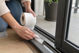 Žene stavljaju toalet papir na šine prozora i kliznih vrata i rešavaju večiti problem čišćenja