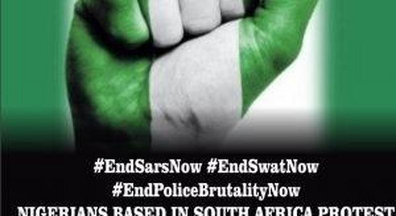 Nigerians in South Africa to march in solidarity with youths on #EndSARS. [NAN]