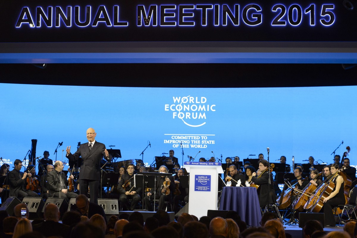 Jeden z szefów Forum w Davos Klaus Schwab na jego otwarciu