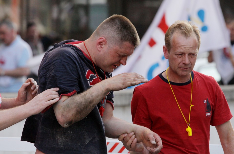 WARSZAWA STOCZNIOWCY DEMONSTRACJA