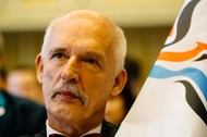 29.04.2014 Warszawa. Przewodniczący Kongresu Nowej Prawicy Janusz Korwin-Mikke 