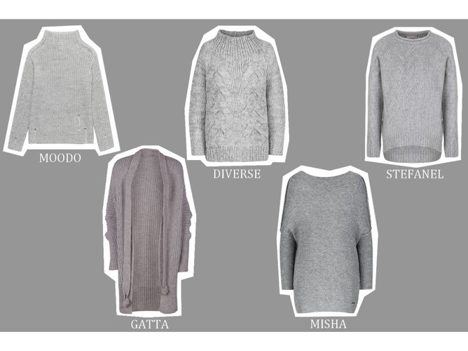 Modne swetry na jesień 2018: SZARE