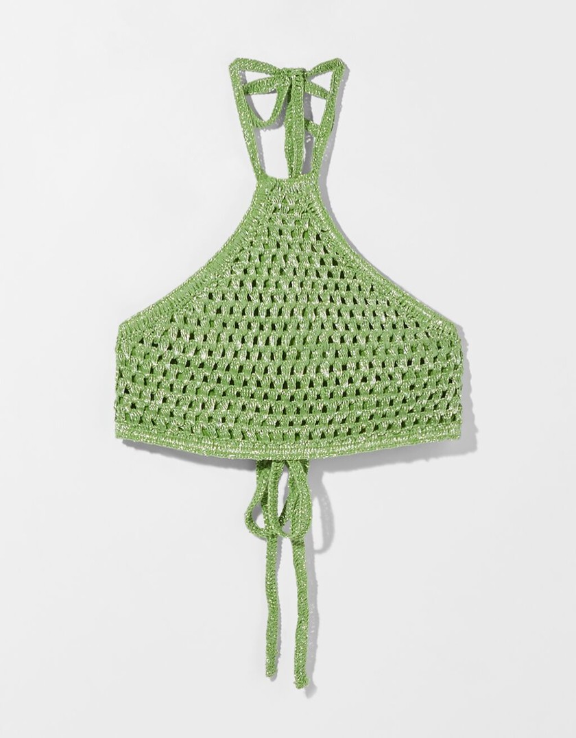 Grünes Häkeltop von Bershka für 29.90 Franken. 