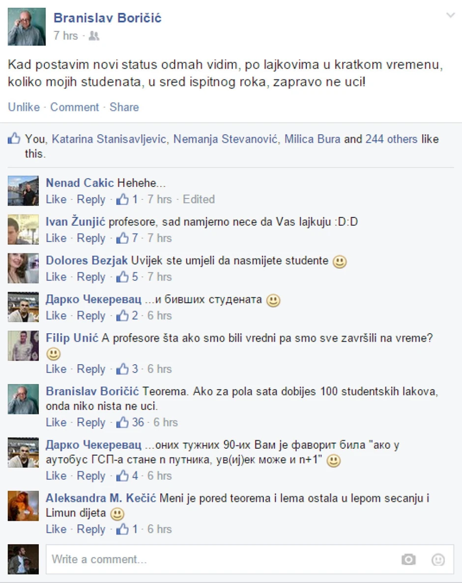 Prepiska na fejsbuku