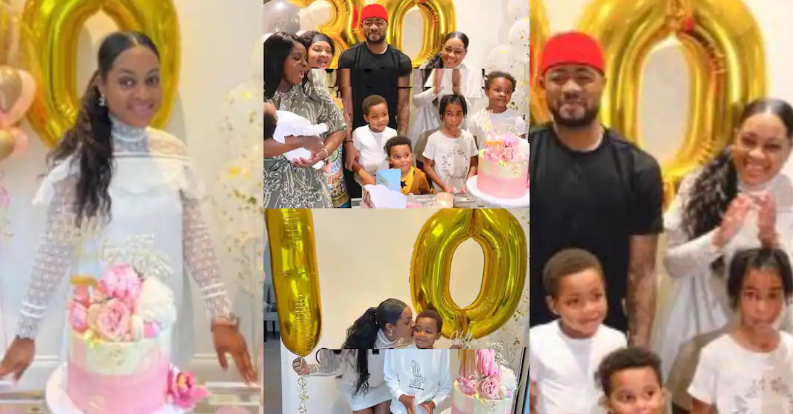 Denise marks her birthday with her family