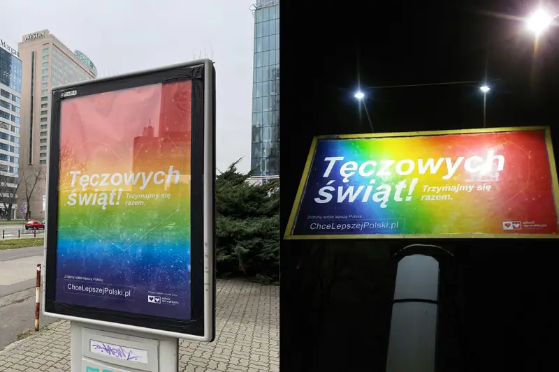 Tęczowe billboardy zawisną na ulicach 24 miast w całej Polsce