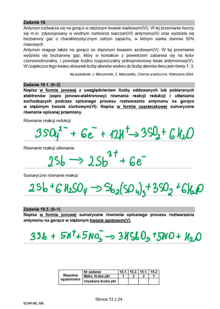 Matura rozszerzona z chemii 2021 - arkusze - rozwiązanie