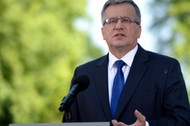 WARSZAWA PREZYDENT KOMOROWSKI WYBORY DO PE BRIEFING