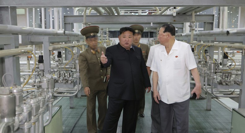 State media said Kim emphasized the need to bolster production of weapon-grade nuclear material.Rodong Sinmun