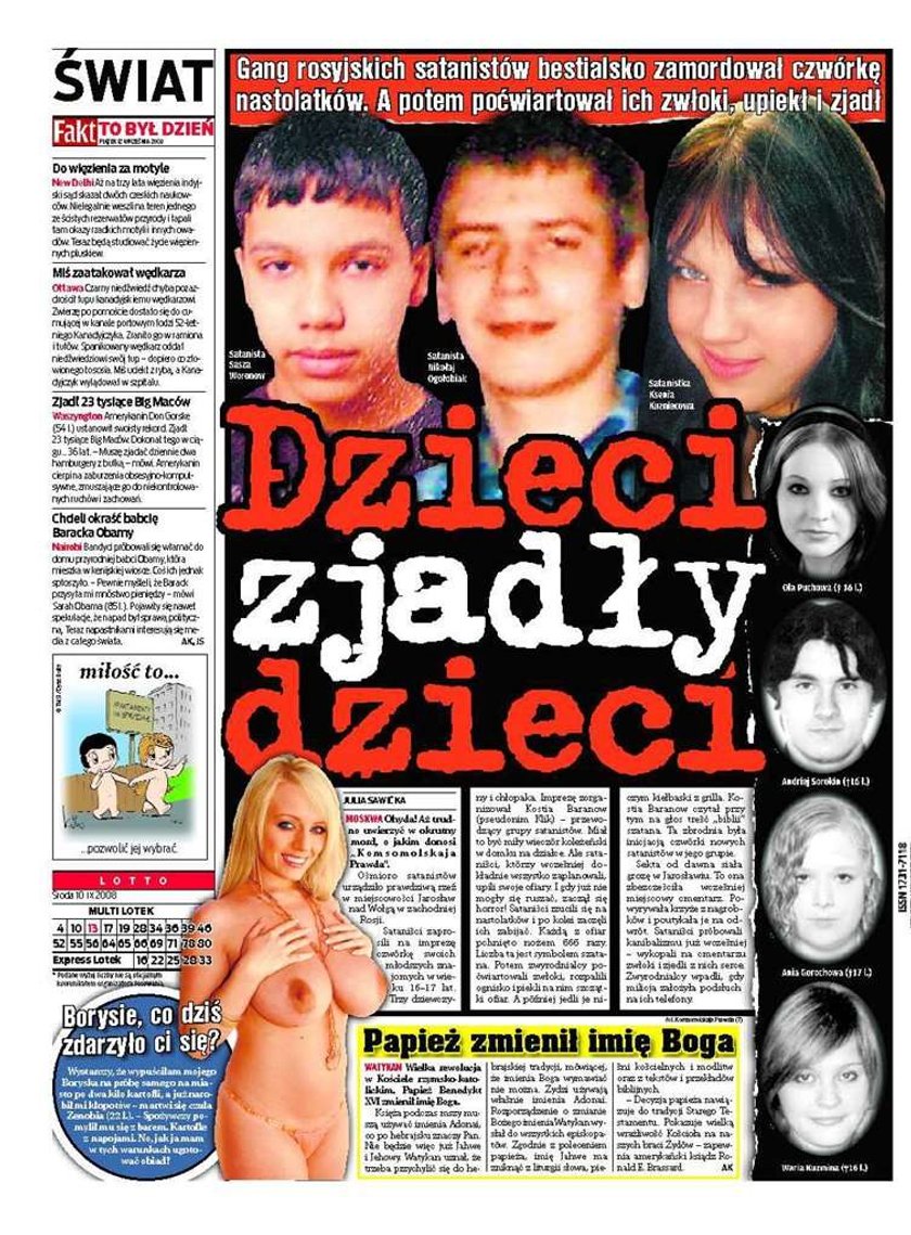 Sataniści jedzą w Rosji dzieci!