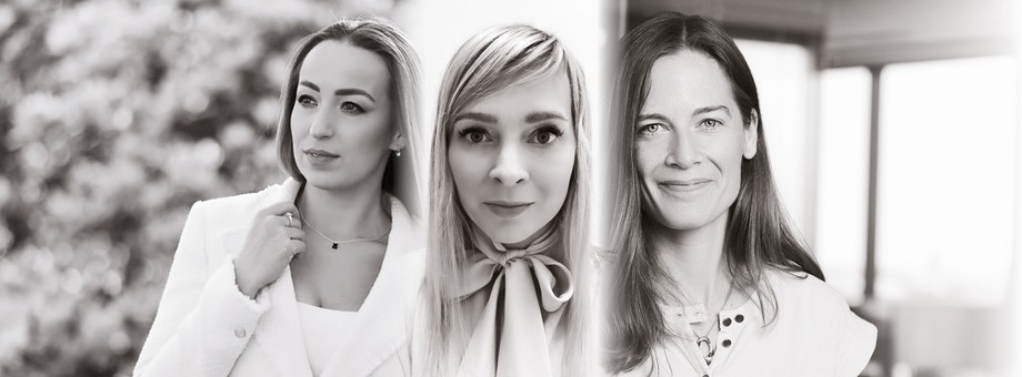 Alexandra Tessari, Anna Rogova i Alicja Skraburska – specjalistki z HSBC Service Delivery (Polska) 