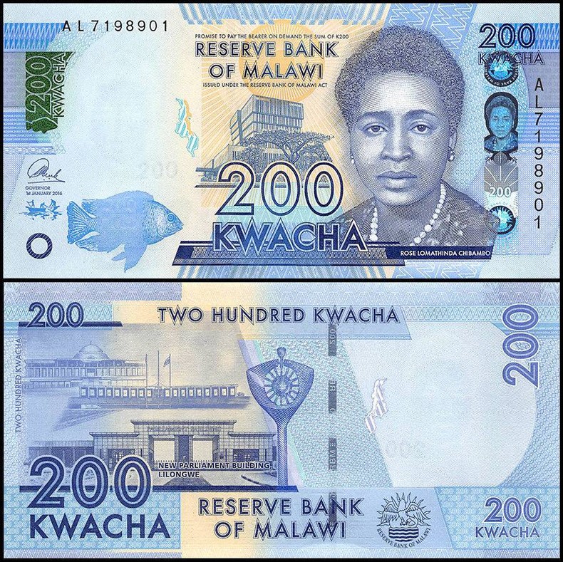 Rose Shibambo - On Note 200. Malawi Kwacha