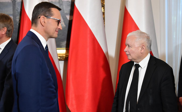 Premier Mateusz Morawiecki i szef PiS Jarosław Kaczyński