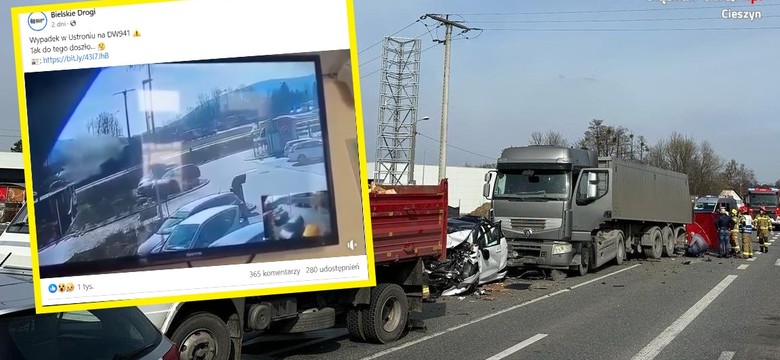 Wypadek znanego biznesmena. Tak wyglądał wypadek w Ustroniu, jest wideo