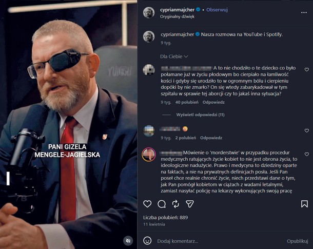 Grzegorz Braun był gościem podcastu Cypriana Majchera w kwietniu 2026 r.