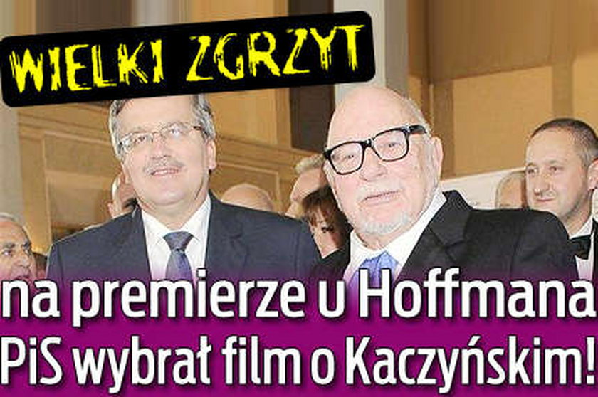 Wielki zgrzyt na premierze Hoffmana. PiS wybrał film o Kaczyńskim!