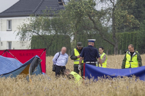 Wypadek prywatnego śmigłowca w Domecku koło Opola.