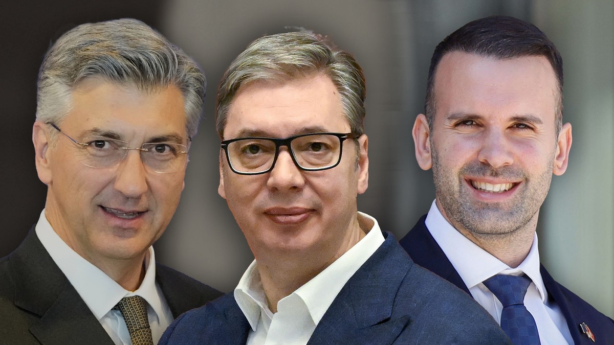 Andrej Plenković, Milojko Spajić, Vučić
