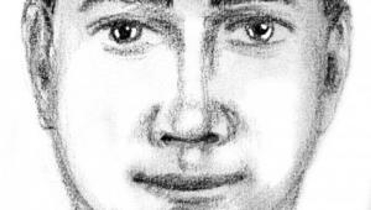 Portret pamięciowy bombiarza z Krakowa: Mężczyzna w wieku ok 25-30 lat, wzrost ok 180cm, sylwetka lekko otyła, twarz owalna szeroka, cera normalna, włosy krótkie ok 10-12mm ciemne, brwi średniej długości łukowate ciemne, oczy średniej wielkości, nos średniej długości dość szeroki lekko bulwiasty, usta średniej długości. Fot. policja