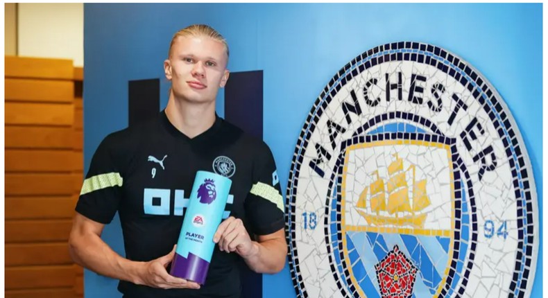 Erling Haaland beats Gabriel Jesus to win Player of the Month for August