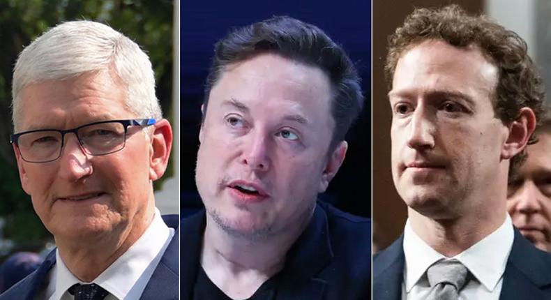 Tech CEOs Tim Cook, Elon Musk, and Mark Zuckerberg went on social media to condemn the Saturday shooting at a Trump rally.Getty Images