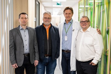 Dr. Sike Róbert, Máté Gábor, Dr. Schwab Richárd és Elek Ferenc