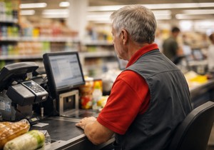 Prodavac - ilustracija