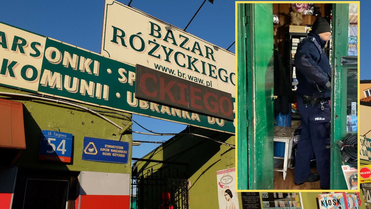 Warszawskie Bazarze Różyckiego złapano 60-latka handlującego narkotykami, zabezpieczono blisko 120 gramów heroiny, mefedronu i kokainy [Źródło: Onet]
