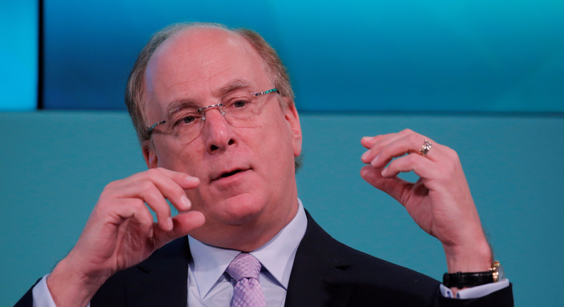 BlackRock CEO Larry Fink speaks at the Yahoo Finance All Markets Summit in February 2017.