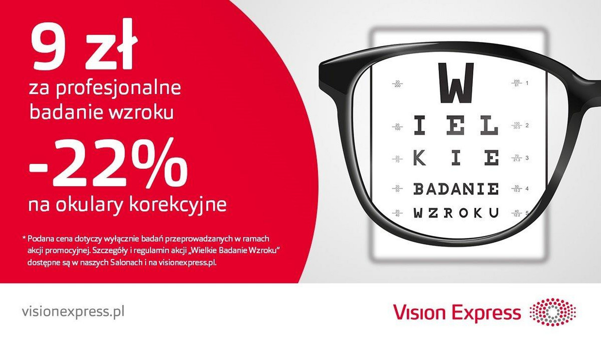 <strong>Co czwarty Polak źle ocenia stan zdrowia swojego wzroku. Odsetek osób, które mają stwierdzoną wadę lub chorobę oczu wynosi już 54 proc., a najwięcej z nich cierpi na krótkowzroczność - takie alarmujące dane przynosi badanie przeprowadzone na zlecenie Vision Express w ramach akcji „Wielkiego Badania Wzroku”[1].</strong>