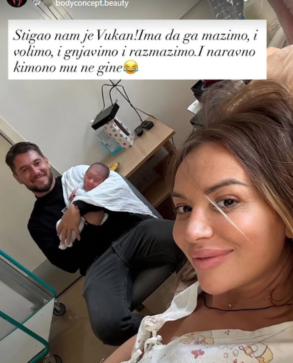 Joca Stefanović posetio ženu i sina u porodilištu
