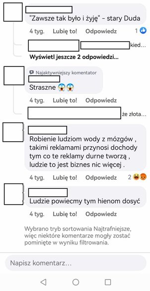 Przykładowe dyskusje w sieci