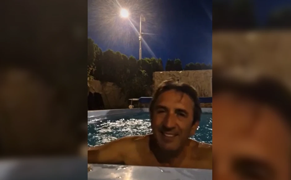 Žika Jakšić pokazao bazen u dvorištu