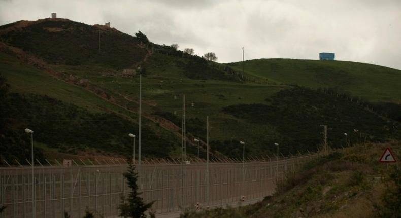 The six-metre tall border fence that divides Morocco and the Spanish enclave of Ceuta