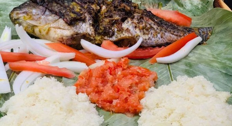 Yake Yake with fish and pepper