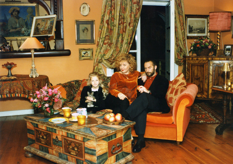 Magda Gessler z mężem Piotrem i córką Larą