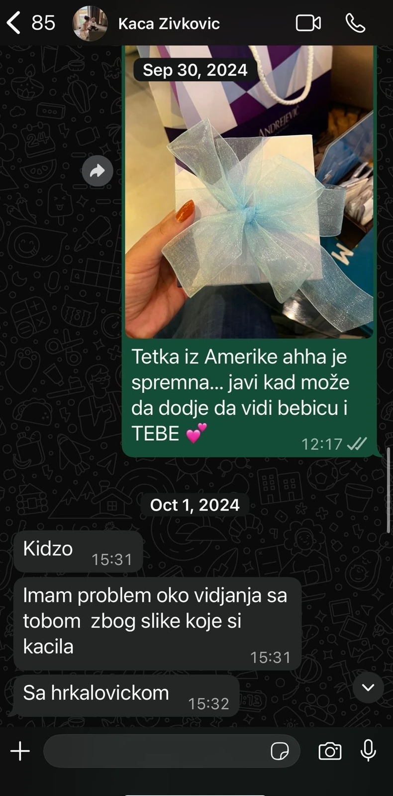 (FOTO) KIJA I KAĆA PREKINULE PRIJATELJSTVO ZBOG DIJANE HRKALOVIĆ Ovo je prepiska koja je razlog svađe: \