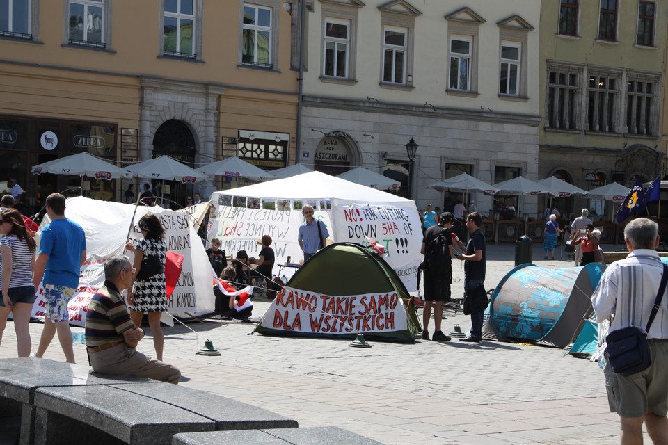 Protest Rynek Główny.FOT. Jacek Krawczyk/Onet