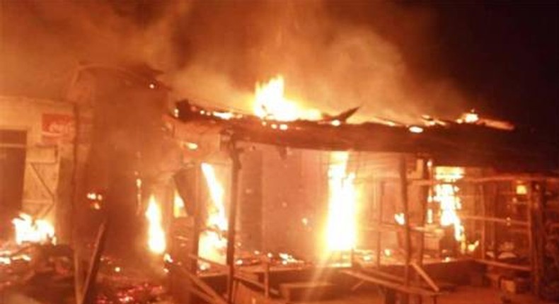 Fire guts plank market in Onitsha, Anambra State