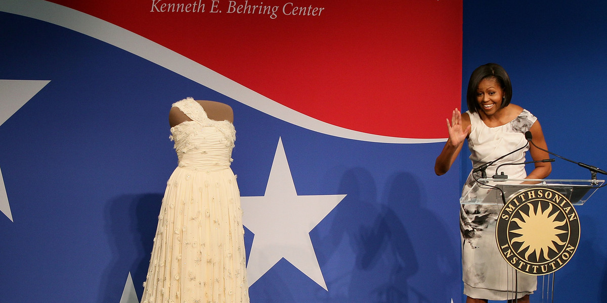 17 photos of the stunning inaugural ball gowns worn by first ladies over the last 50 years