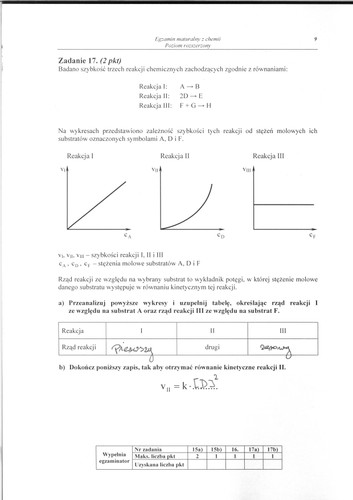 Matura z chemii - odpowiedzi do poziomu rozszerzonego